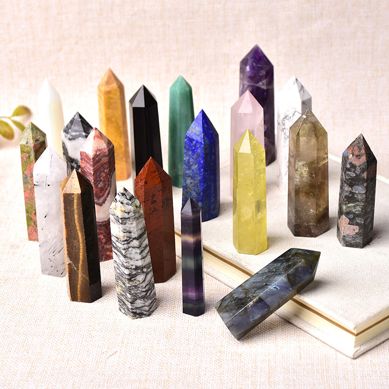 Bonsai Rock Garden - 36 Color Natural Stones Crystal Point