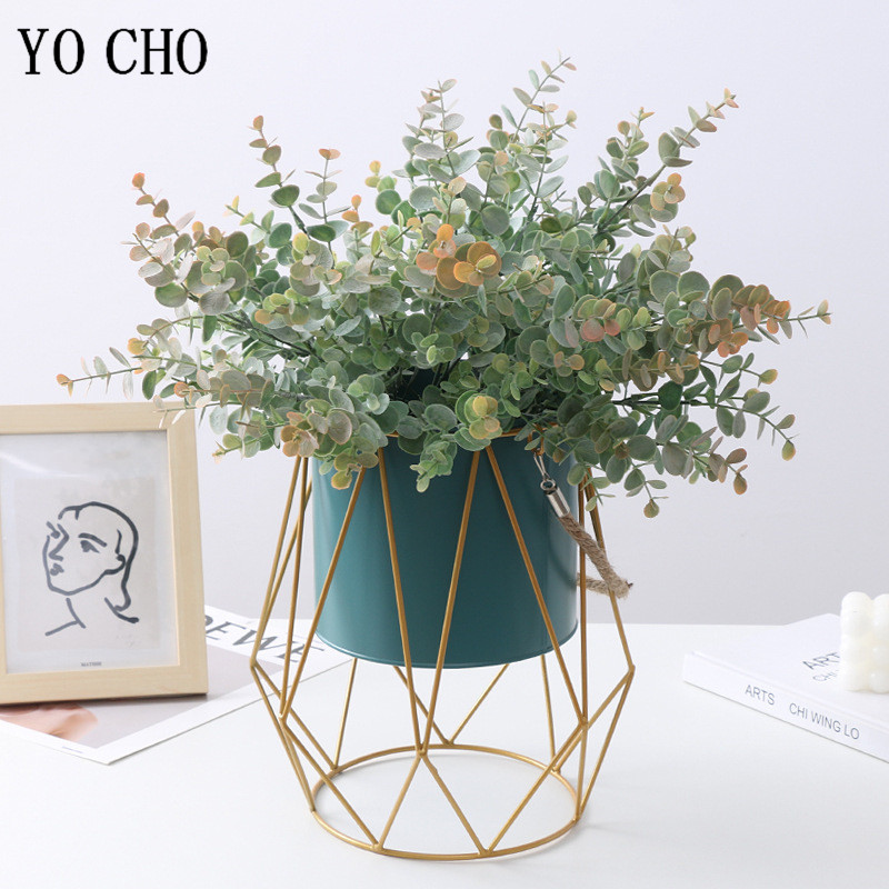 Bonsai Garden Art - 5 Fork/Bunch Silk Eucalyptus Leaves Branch