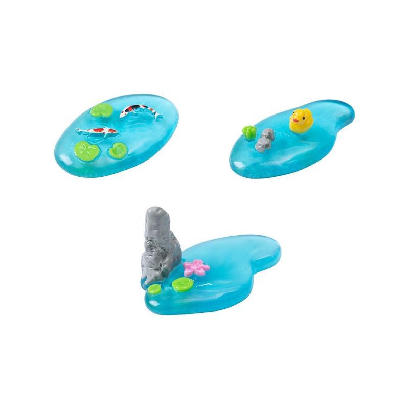 Bonsai Garden With Koi Pond - Mini Resin Pond Ornaments With Koi