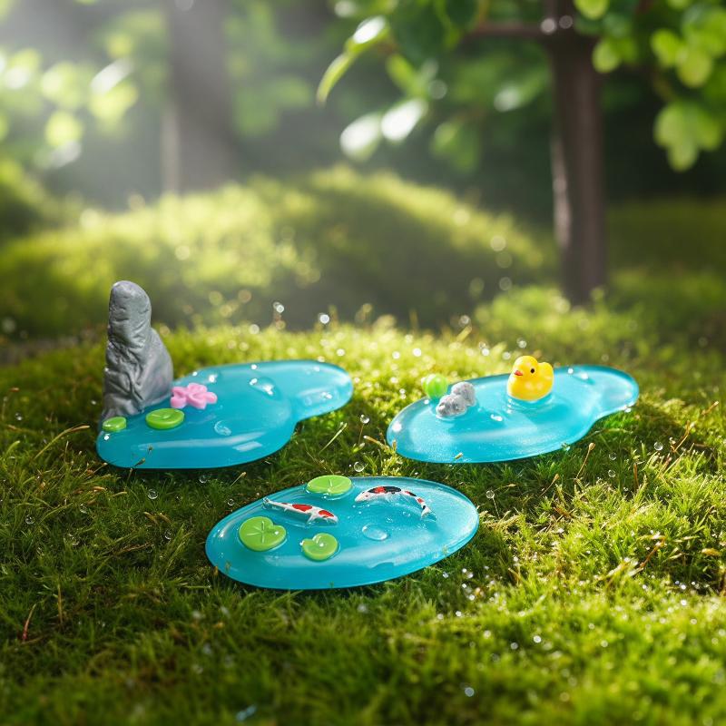Bonsai Garden With Koi Pond - Mini Resin Pond Ornaments Koi Duck