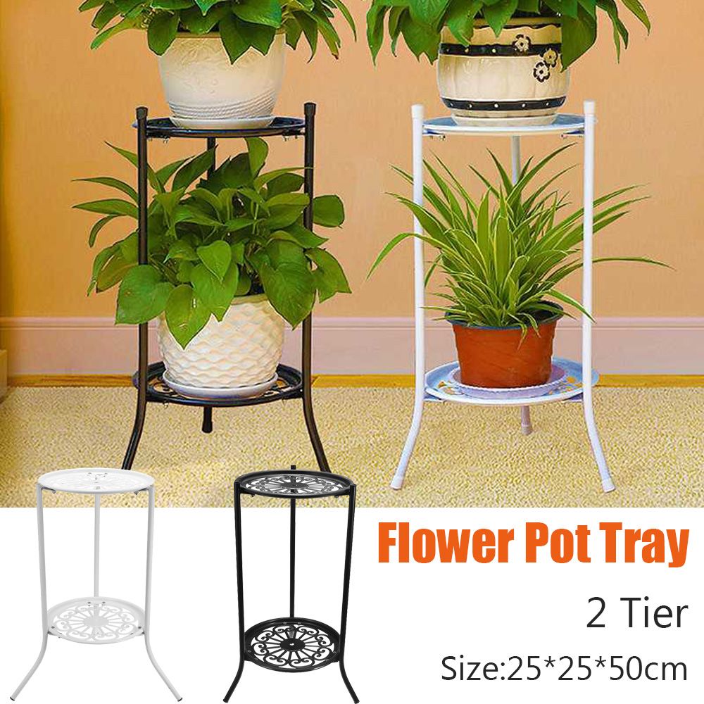 Bonsai Garden Display Stands - 2 Tier Elegant Planter Display Balcony