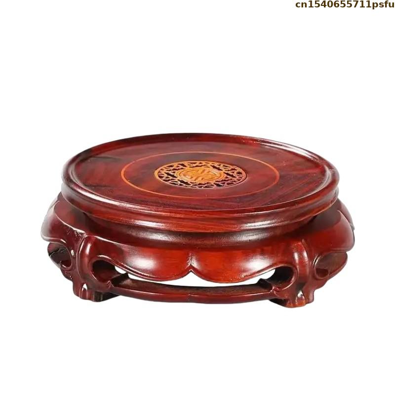 Bonsai Garden Display Stands - Redwood Standing Flower Base Vase Rotatable