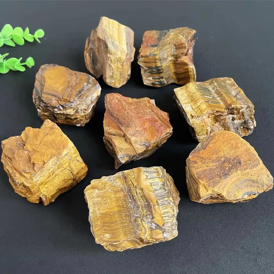 Natural Tiger Eye Raw Stone Ro - Bonsai Rock Garden 评论和价格