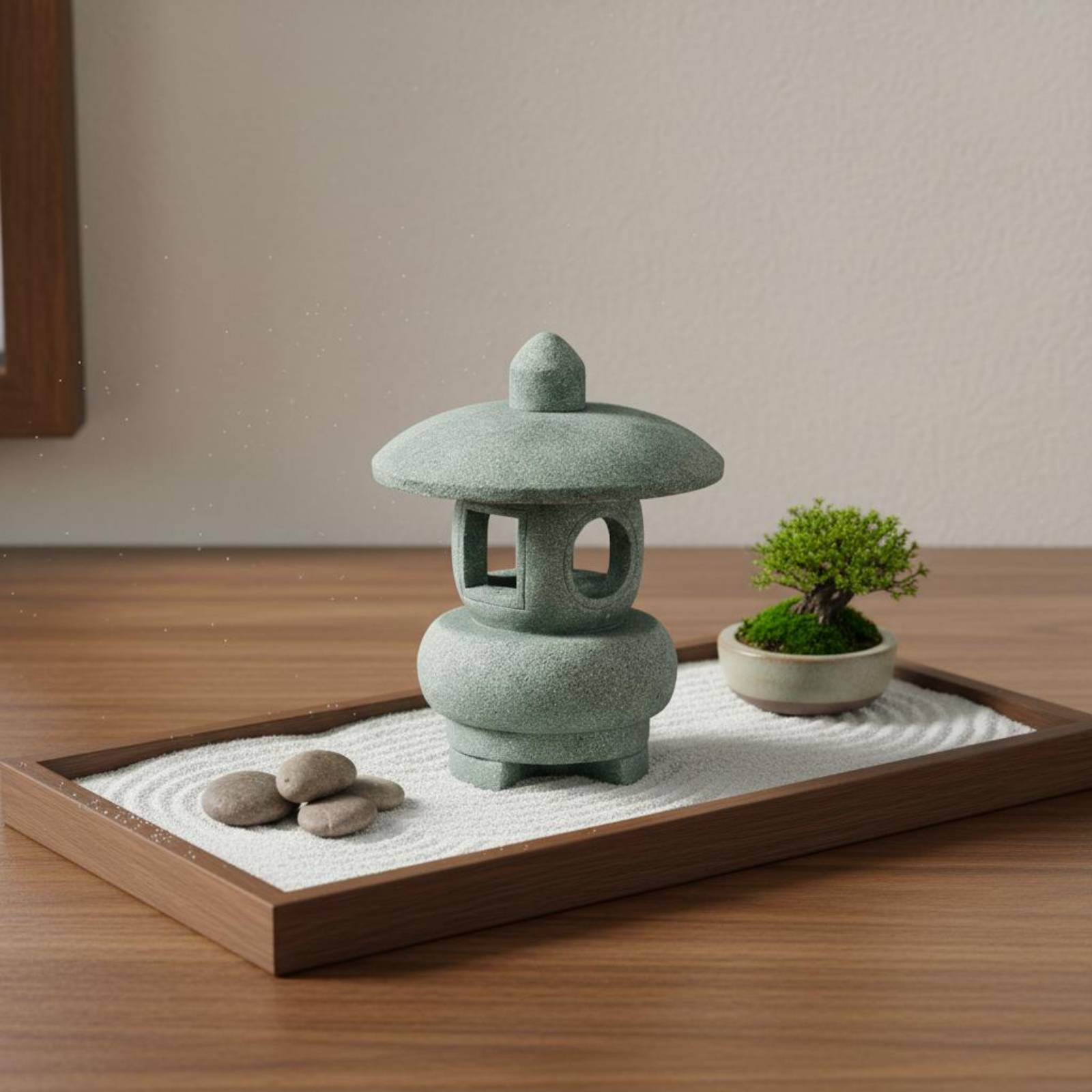 Miniature Stone Lantern Antiqu - Bonsai Garden Decor 评论和价格