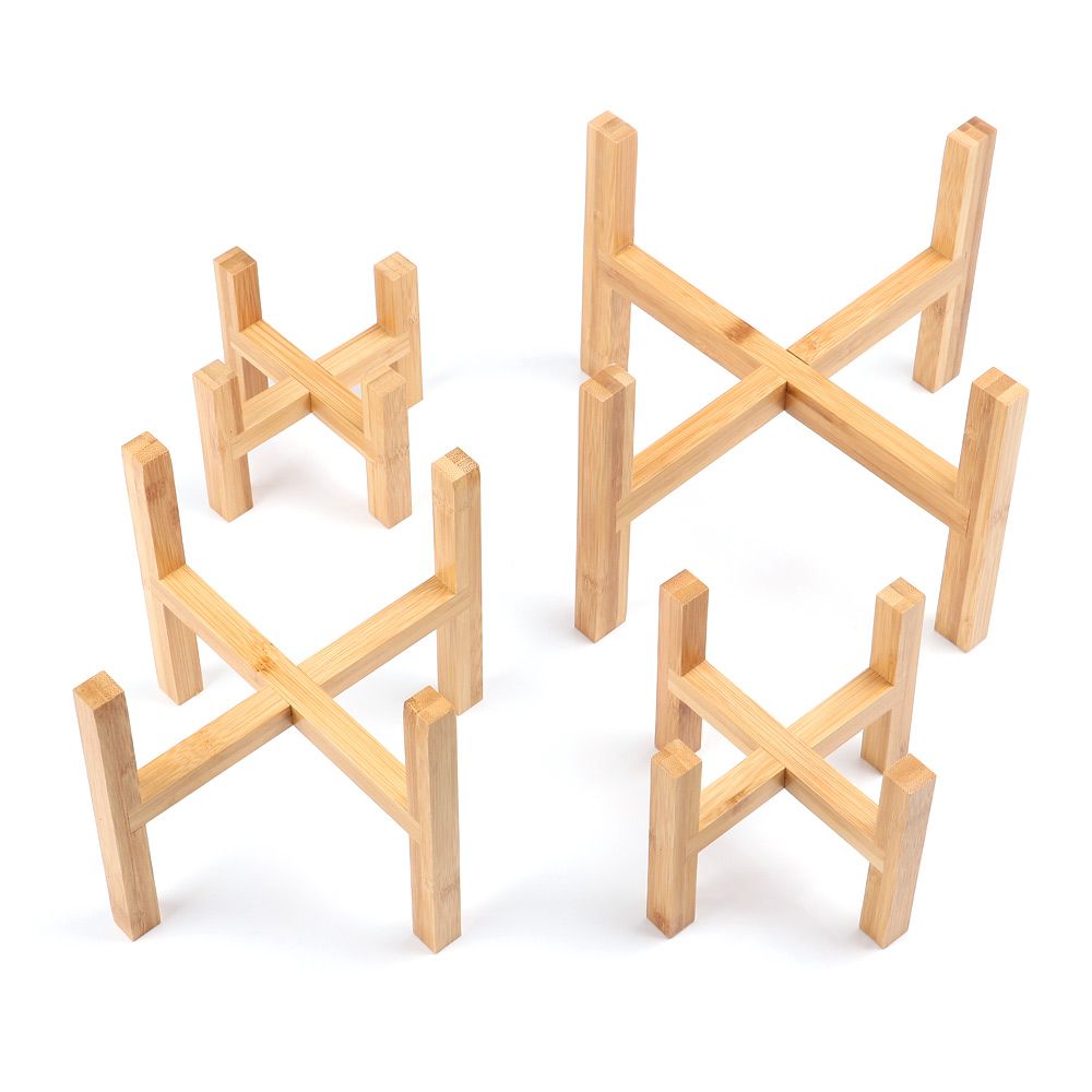 Wood Flowerpot Holder Floor-St - Bonsai Garden Display Stands 评论和价格