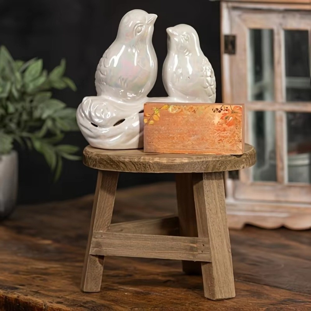 Mini Wooden Stool Flower Displ - Bonsai Garden Display Stands 评论和价格