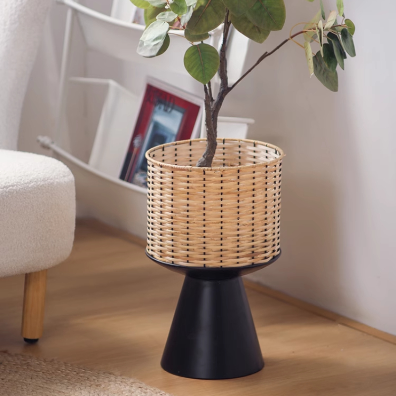 Rattan Weave Flower Pot Modern - Bonsai Garden Display Stands 评论和价格