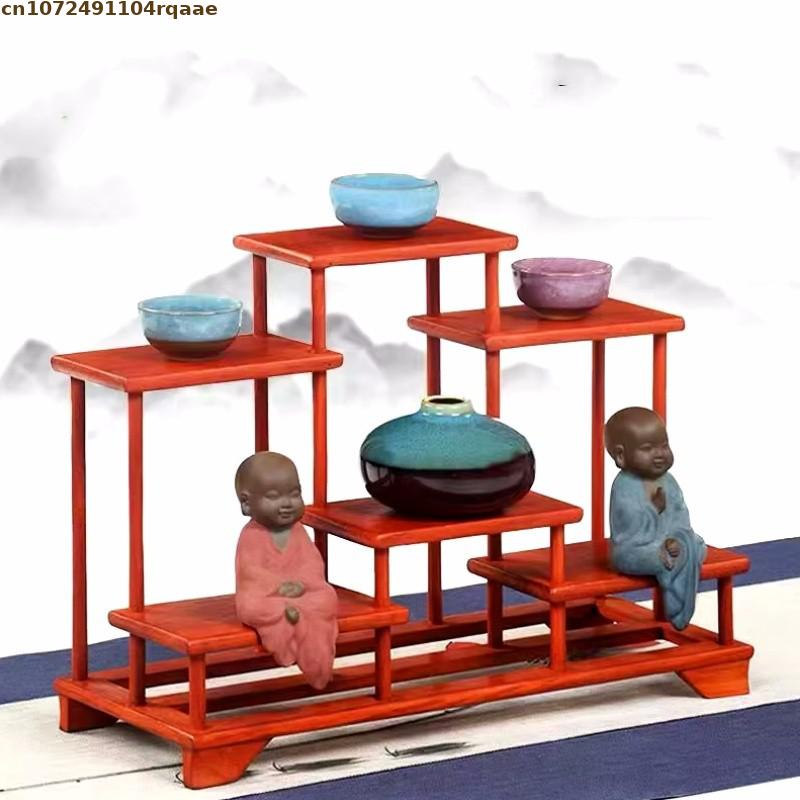 Wooden Flower Pot Holder Plant - Bonsai Garden Display Stands 评论和价格