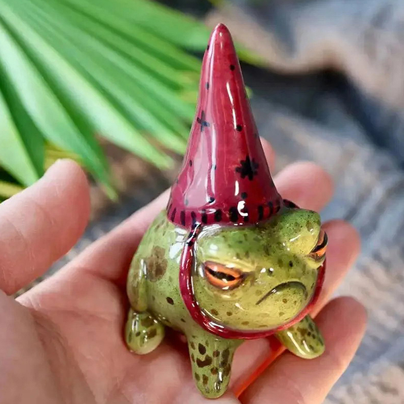 C 1pc Frog Statues For Garden  - Bonsai Garden Art 评论和价格