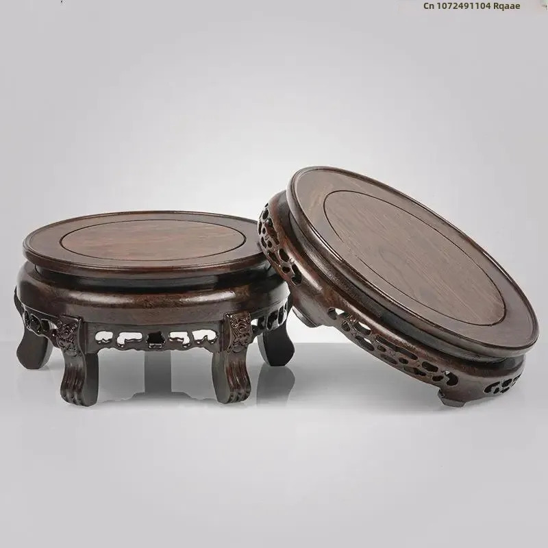 Ebony Wood Round Table Crafts  - Bonsai Garden Display Stands 评论和价格
