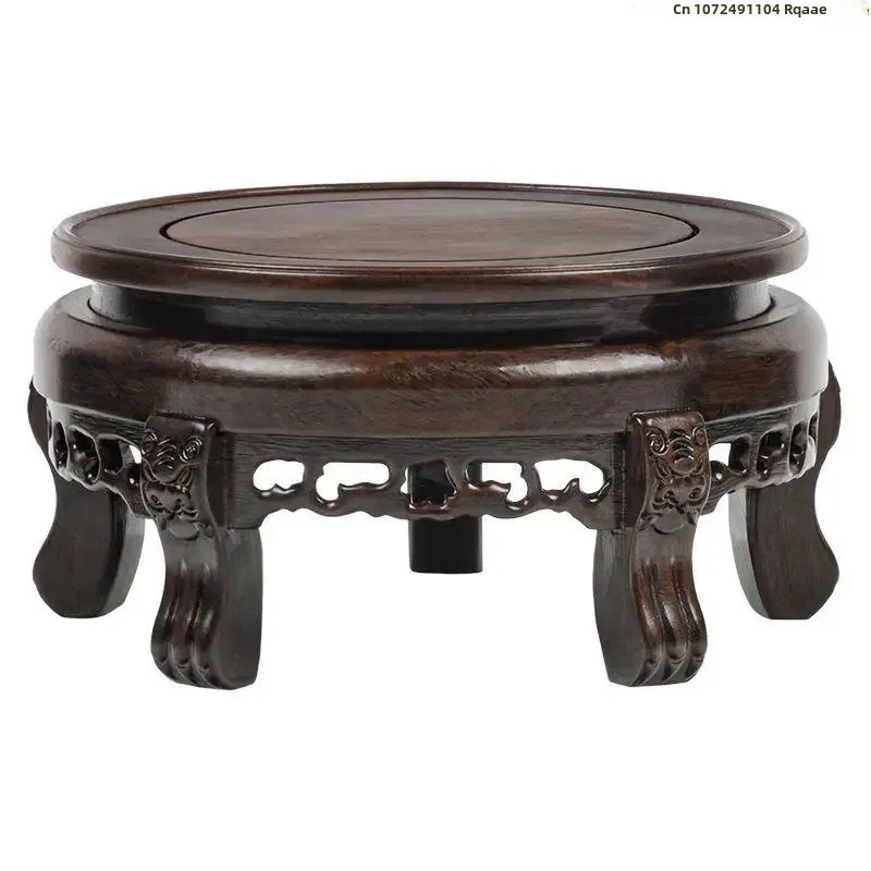 Ebony Wood Round Table Crafts  - Bonsai Garden Display Stands 评论和价格
