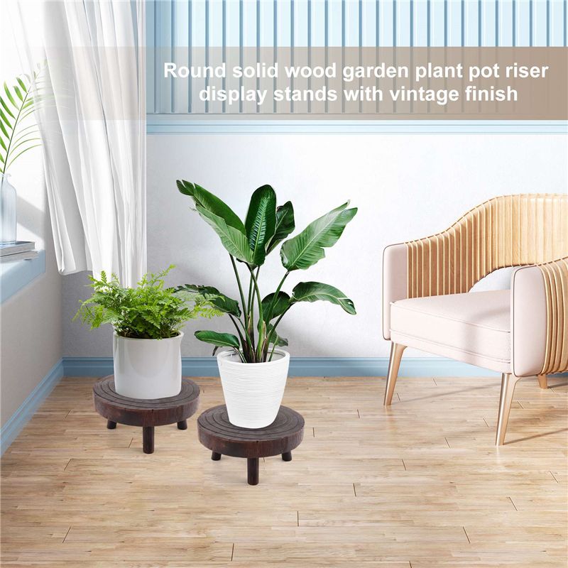 ABHU 2Pcs Mini Wooden Stool Fl - Bonsai Garden Display Stands 评论和价格