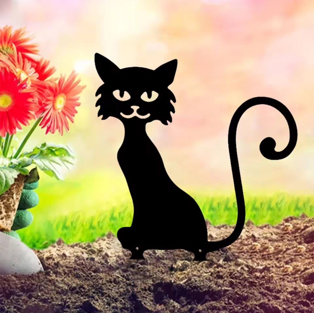 Charming Black Furry Kitten Me - Bonsai Garden Decor 评论和价格