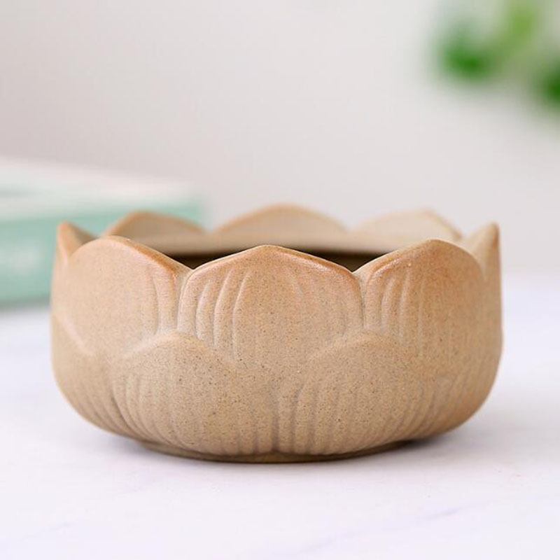 Coarse Pottery Lotus Green Pla - Bonsai Garden Art 评论和价格