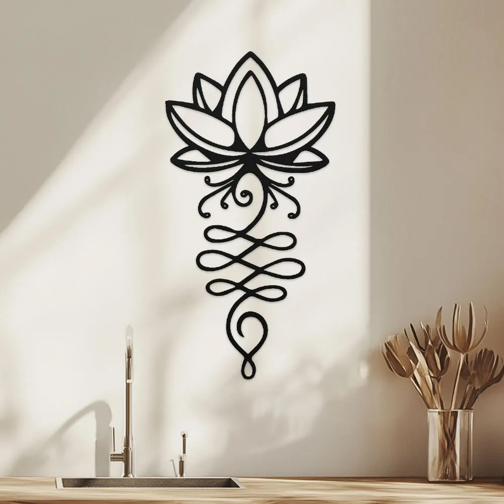 Lotus Wall Decoration,Metal Bl - Bonsai Garden Decor 评论和价格